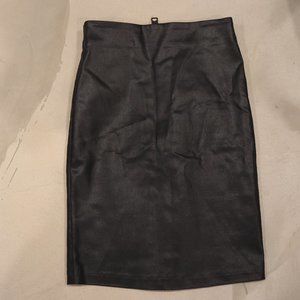 All Saints Faux Leather Zip Skirt